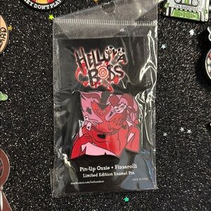 Red Pin-Up Ozzie & Fizzarolli Enamel Pin - Limited Edition